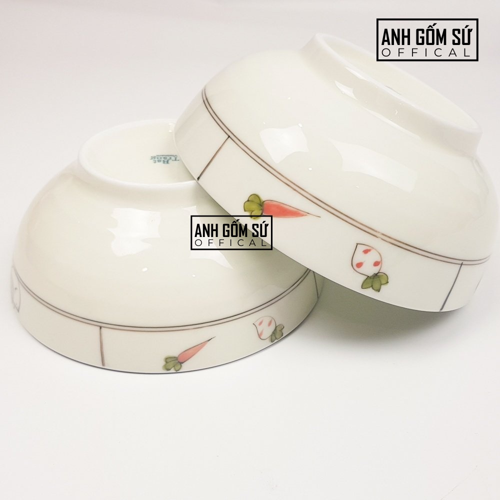 Bát tô sứ, tô canh sứ men kem Bát Tràng cao cấp nhiều mẫu đẹp