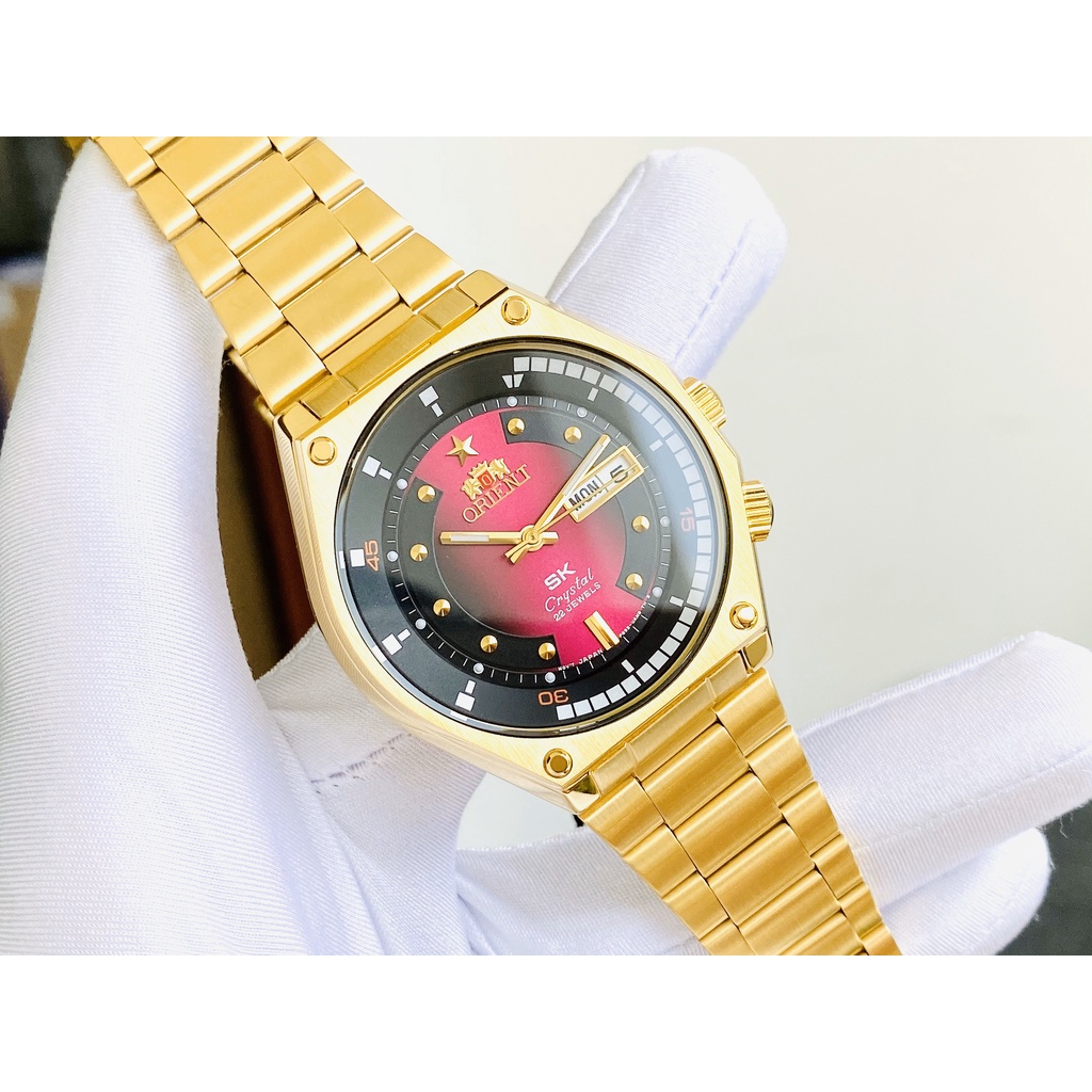 Đồng Hồ Nam Orient SK Edition 2022 RA-AA0B04R19B Automatic Dây Sắt Vàng Mặt Đỏ