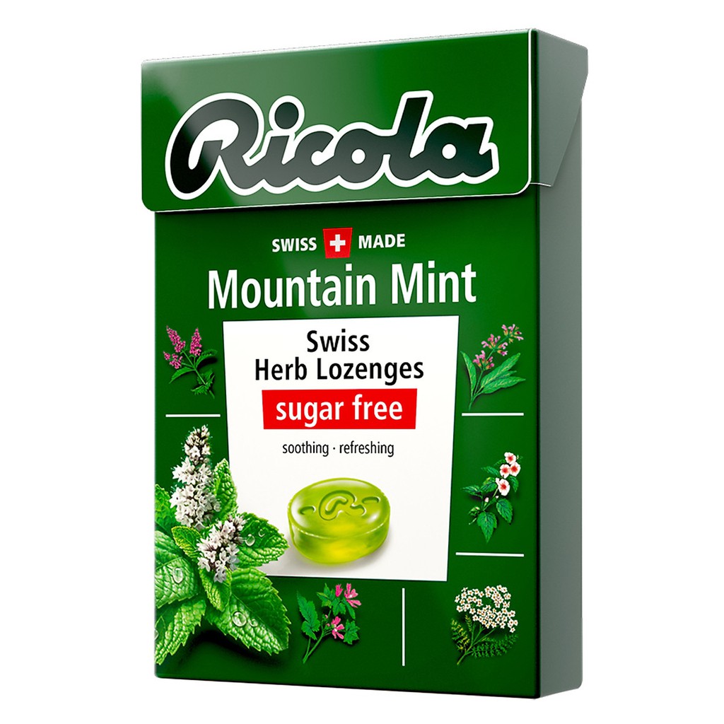 Kẹo thảo mộc bạc hà Mountaint Mint hiệu Ricola 40g