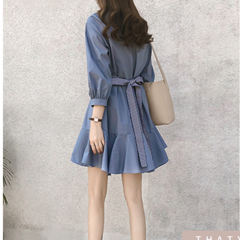 FREESHIP ĐƠN 99K_ Đầm nữ Mini tay phồng phong cách Hàn Quốc +Belt included | BigBuy360 - bigbuy360.vn