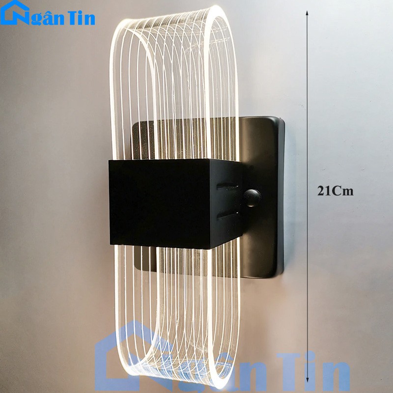 Đèn Led treo tường ốp tường trang trí trong nhà cầu thang Led 8W 3 chế độ màu 220V GT467 Ngân Tin