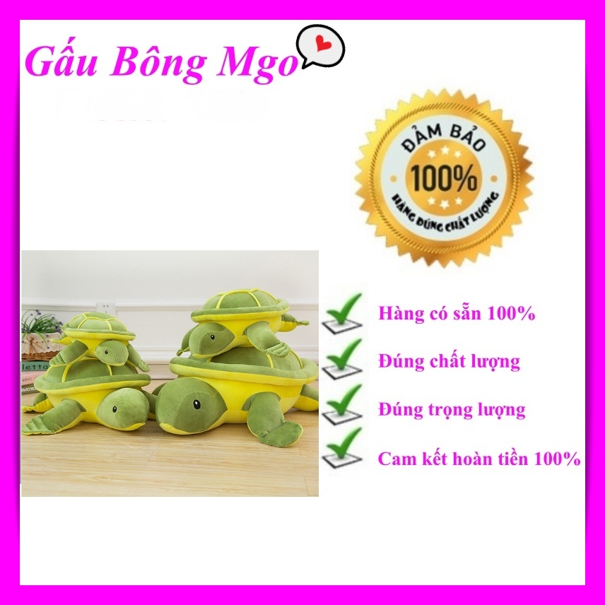 Gấu Bông Teddy Con Rùa Xanh Dễ Thương Thú Nhồi Bông Hình Con Rùa Xanh Đáng Yêu Ôm Chơi 55cm - GB02