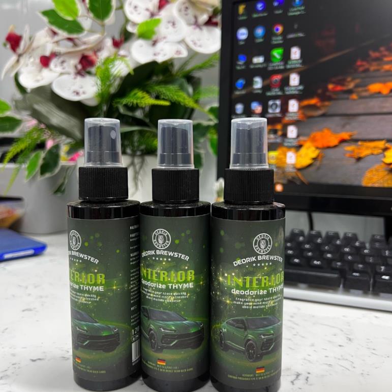 Xịt Khử Khuẩn Nano Xe Hơi INTERIOR DEDRIK BREWSTER Diệt Vi Khuẩn, Đánh Bay Mùi Hôi Ẩm Mốc Trên Xe Ô Tô, Công Nghệ Đức