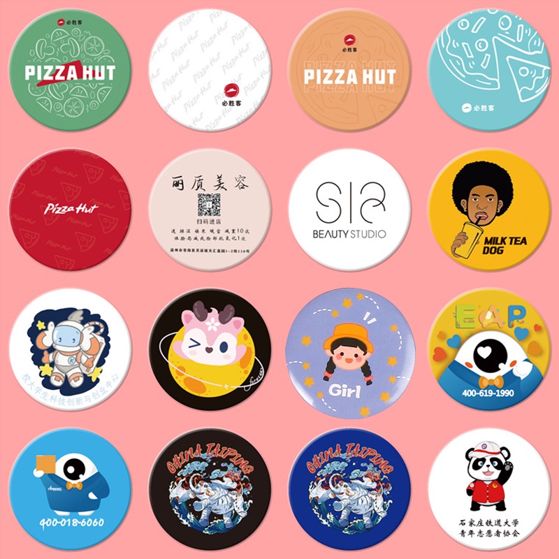 Jammy Cartoon Gương Nhỏ Gương Trang điểm Di động Gương Di động Hoạt động Giáng Sinh Nhẹ, Dễ Mang Theo, Hoa Văn Dễ Thương Và Tươi Sáng