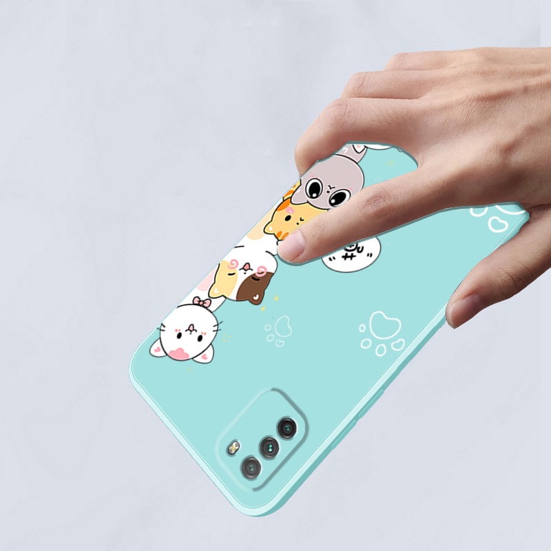 Ốp lưng poco m3 Ốp Điện Thoại Silicon Mềm Mịn Bảo Vệ Cho xiaomi poco m3 DZMM01 viền vuông cute