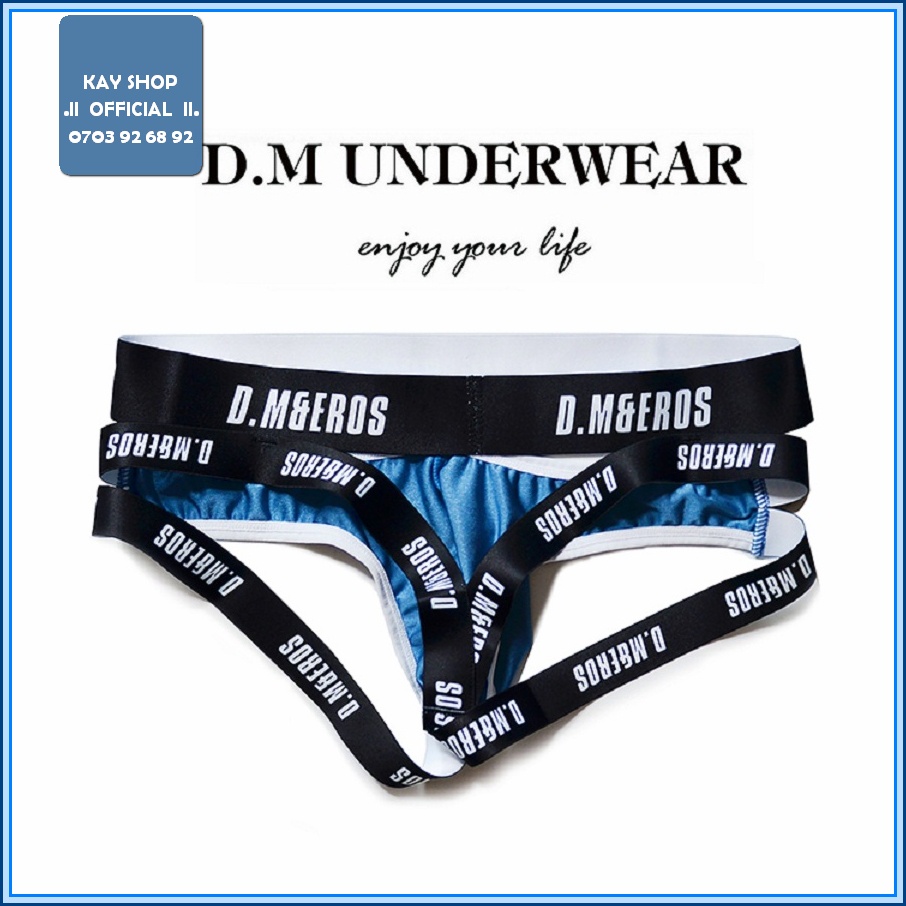 Quần lót nam jockstrap sexy DM dây co dãn ôm mông - Quần sịp nam quyến rũ khoe mông căng dây chéo