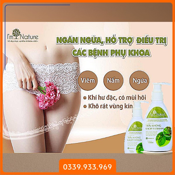 (TẶNG QUÀ 150K) Dung Dịch Vệ Sinh Phụ Nữ Trầu Không I'm Nature 150ml