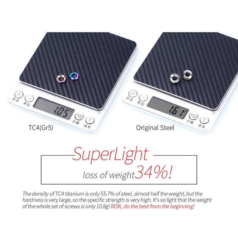 Set 4 Vòng Đệm Phanh Xe Đạp Leo Núi BMX M6 Bằng Titan Cao Cấp