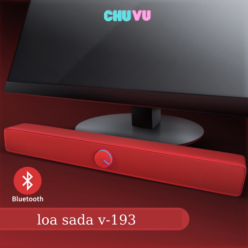 Loa máy tính bluetooth SADA V-193 âm thanh vòm 3D bass cực to âm thanh siêu êm dùng cho tivi laptop vi tính điện thoại..