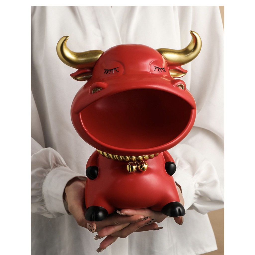 Tượng Trang Trí 🐮TRÂU 2021🐮 Tượng Decor Dựng Bánh Kẹo Chìa Khóa