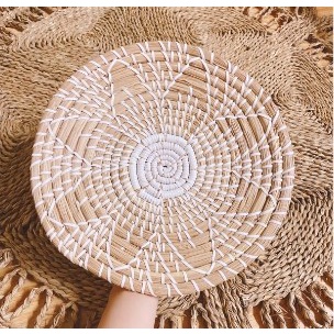 Đĩa mây đĩa cói treo tường siêu vintage hàng xuất khẩu bền đẹp