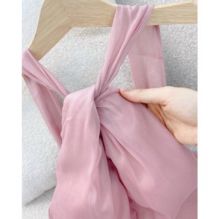 ĐẦM MIDI CỔ YẾM DÂY CHÉO