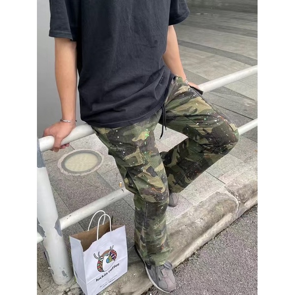 CAMO CARGO PANTS - QUẦN ỐNG SUÔNG RẰN RI