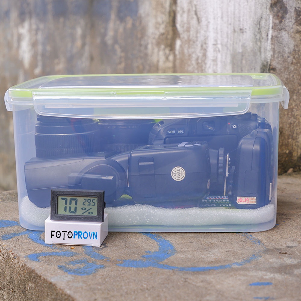 Combo hộp chống ẩm 5 Lít cho máy ảnh mirrorless + kèm quà tặng