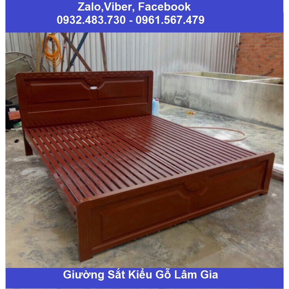 Giường sắt loại tốt 1m8x2m rẻ nhất HCM