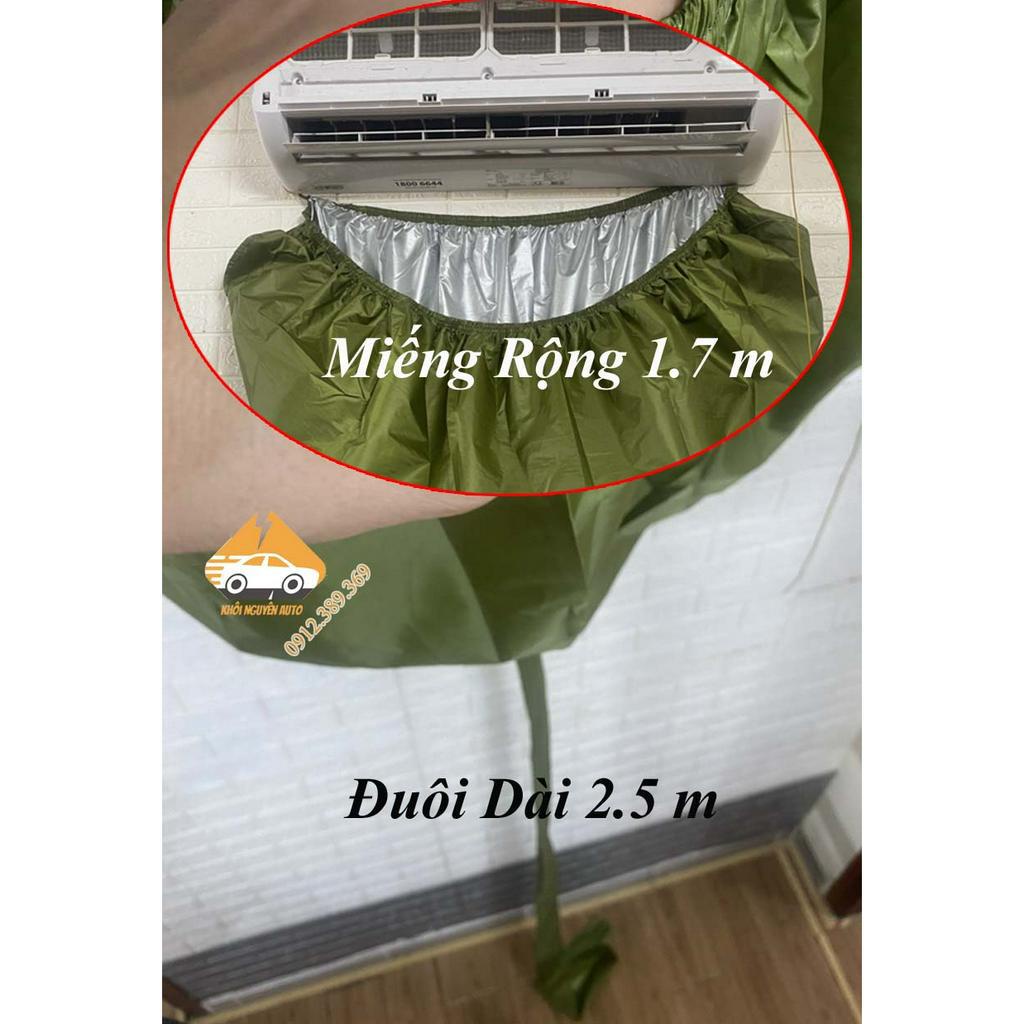 Túi bạt bảo dưỡng điều hòa tráng lớp nhũ bạc chống thấm miệng rộng 1.8m-2.2m vải Oxford siêu bền