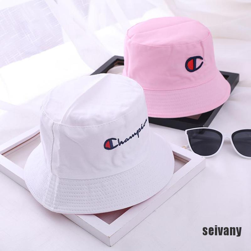 [sei] Champion Unisex Fashion Breathable Double Sided Cotton Bucket Hat SunCap wyf