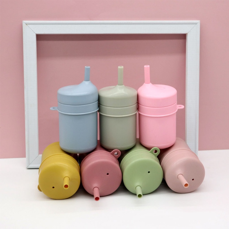 Bình Uống Nước Silicone Có Ống Hút Cho Bé