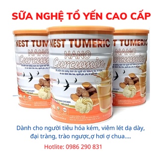 combo 3 lon Sữa nghệ yến Nest tumeric nano curcumin sữa non, tốt cho dạ dày, đại tràng, đẹp da, ngăn ngừa ung thư.