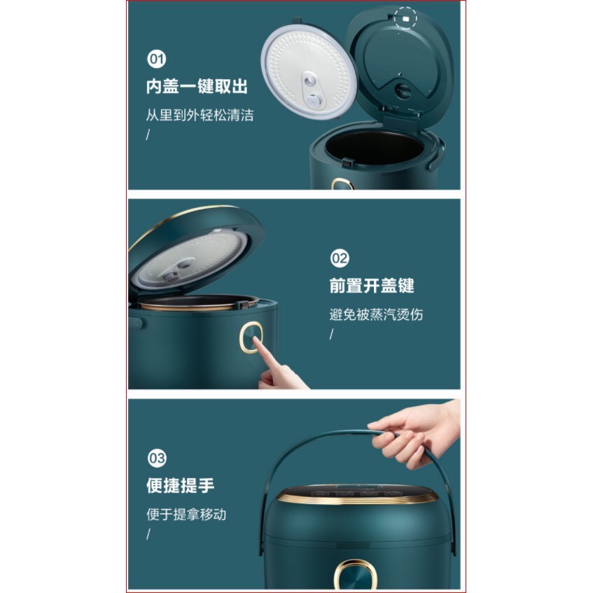 NỒI CƠM ĐA NĂNG 3L BEAR NẤU CƠM,NẤU CHÁO HẦM CANH HẸN GIỜ | BigBuy360 - bigbuy360.vn