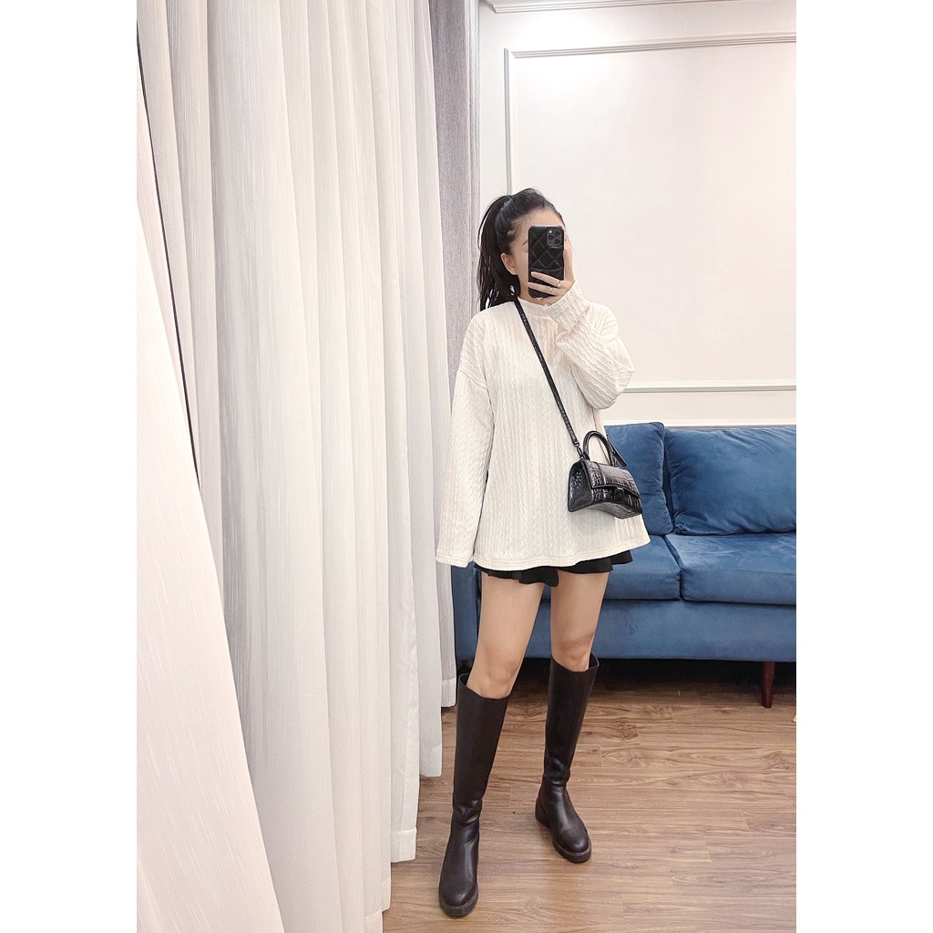 AN970- Aó Len Thừng Cổ Cao 5 Màu | BigBuy360 - bigbuy360.vn