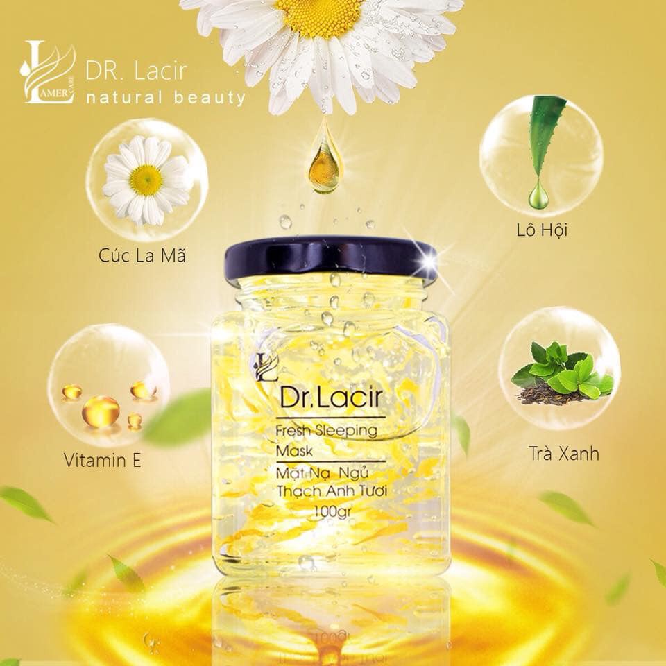 Mặt nạ ngủ thạch anh tươi Dr. Lacir Fresh Sleeping Mask dưỡng ẩm chống lão hoá 100ml LM11