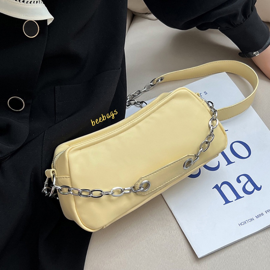 Túi Da Hinh Hộp Dây Xích Nhiều Kiểu Đeo Màu Vàng, Xanh Mint, Đen Dễ Phối Đồ | TX35 | Túi Đeo Chéo Phù Hợp Đi Chơi, Cafe