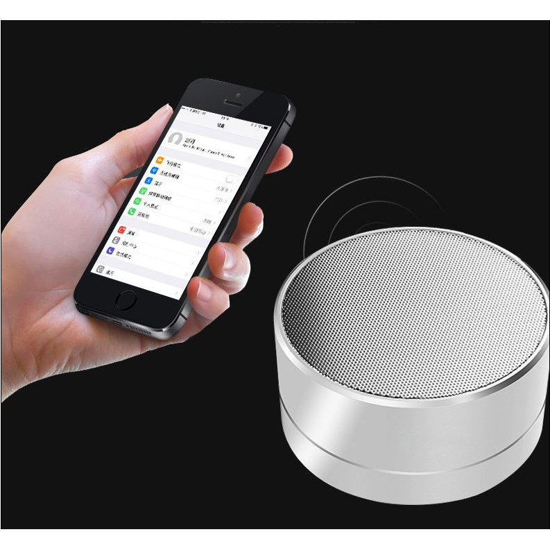 Loa bluetooth A10 mini, vỏ nhôm, di động, âm thanh to