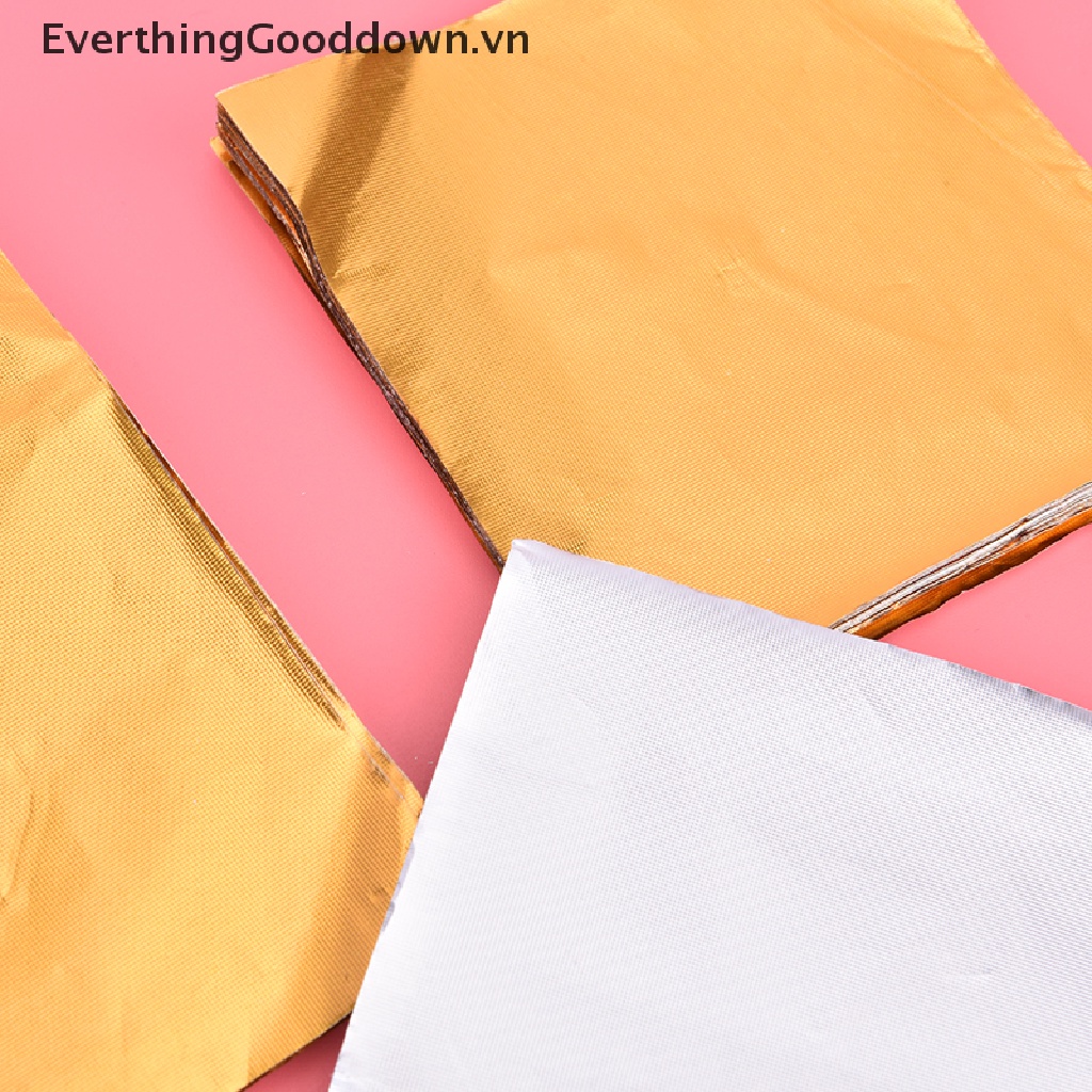 Everthinggooddown Gói 100 Giấy Thiếc Lá Nhôm Màu Vàng Đựng Bánh Kẹo Sô Cô La Tiệc Tùng