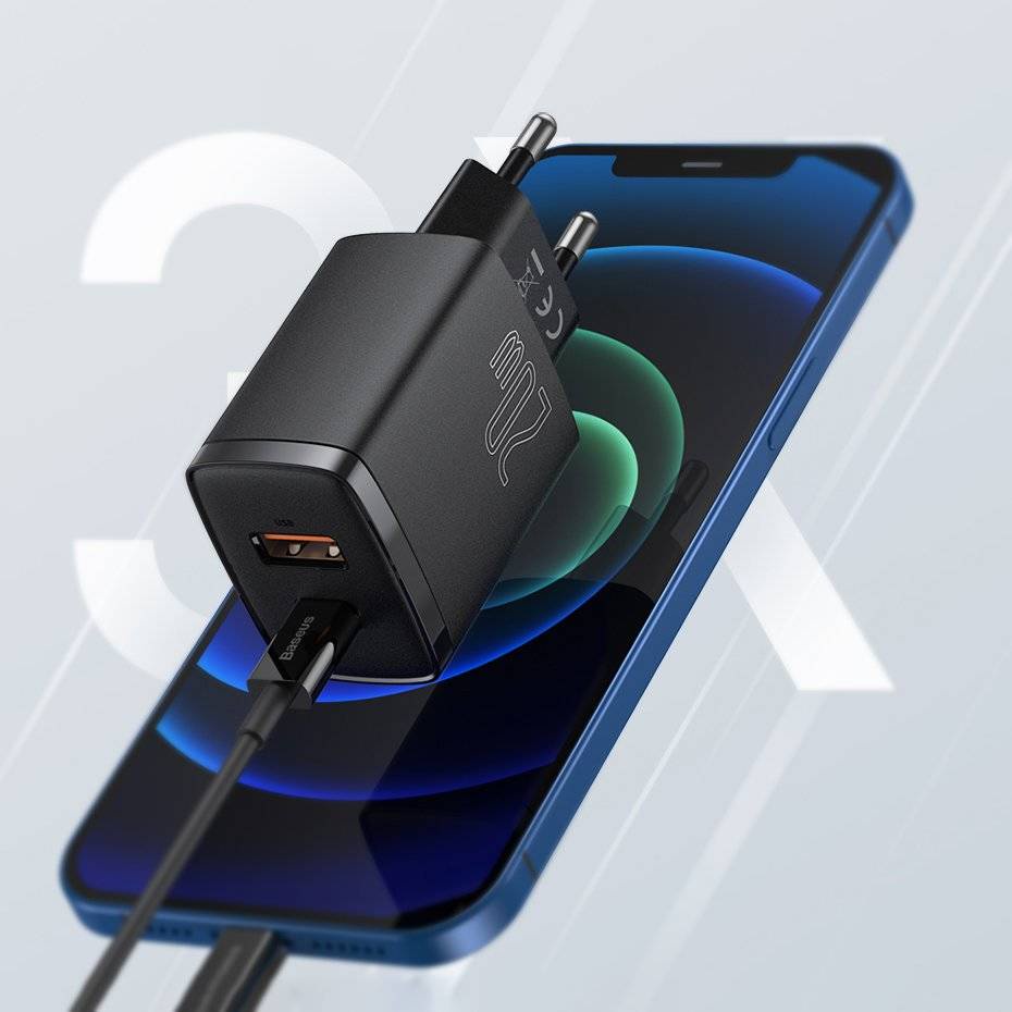 Củ sạc nhanh 20w Baseus Compact Quick Charger USB + Type C , 20W PD/QC 3.0