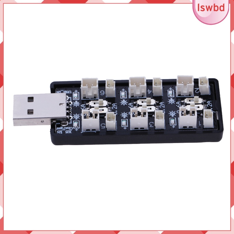1S LiPo Battery USB Charging Adapter 3.7V/4.2V 6CH Micro JST 1.25 JST-PH 2.0 mCX mCPX