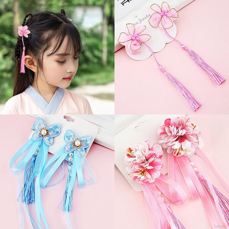 Kẹp Tóc Phối Tua Rua Xinh Xắn Dành Cho Bé Gái