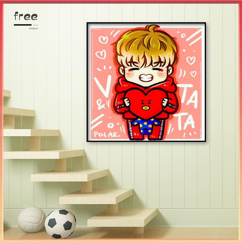 Tranh Đính Đá Tự Làm Trang Trí Nhà 5d Hình Bts | BigBuy360 - bigbuy360.vn