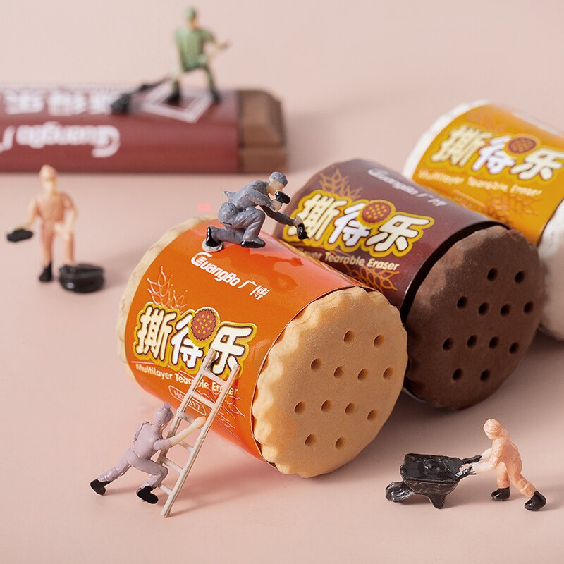 Food Cookies Biscuit Chocolate Theme Scented Pencil Erasers School Offer Supplies Stationery