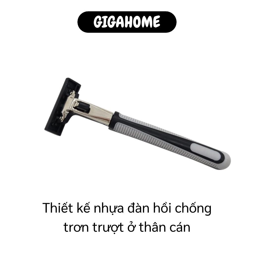 Dao Cạo Râu GIGAHOME Bộ Cạo Râu Kèm 5 Lưỡi Dao Kép Thông Minh, Thay Đầu Tiện Lợi, Sắc Bén 5242