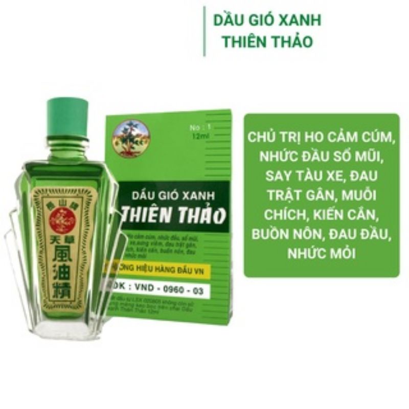 Lố-12chai Dầu gió xanh thiên thảo 12ml