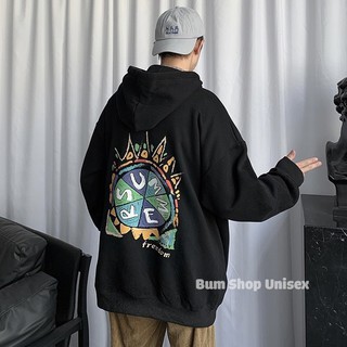 Freeship | Áo Hoodie Unisex Nam Nữ Form Rộng - HD52 - Chất Nỉ Bông Lót Lông Dày - Có Size Lớn 80kg - Màu Xanh Đá Cực Lạ