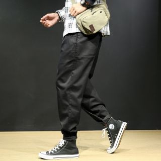 Quần Baggy Kaki Basic Màu Đen Be UNISEX