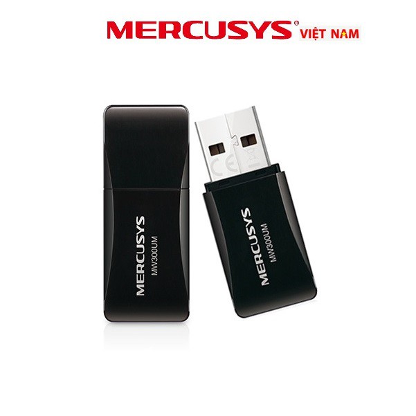 Bộ chuyển đổi USB wifi MERCUSYS MW300UM chuẩn N tốc độ 300Mbps. Chính hãng, BH 24 tháng