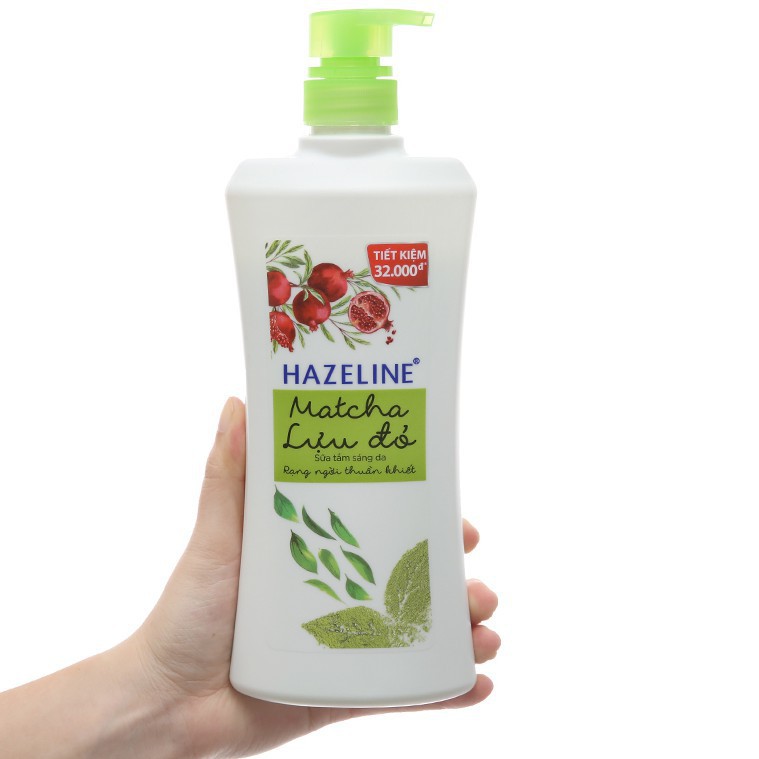 Sữa tắm sáng da Hazeline Matcha lựu đỏ 670g date mới .