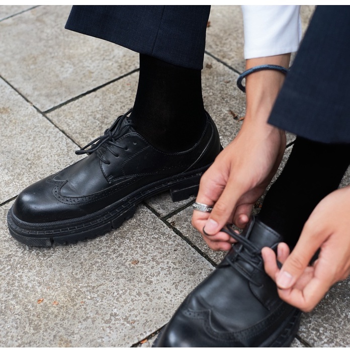 Tất Đen Cao Cổ Nam Có Tất dài 21cm, dày dặn nhưng thoáng mát _ FULLDEN