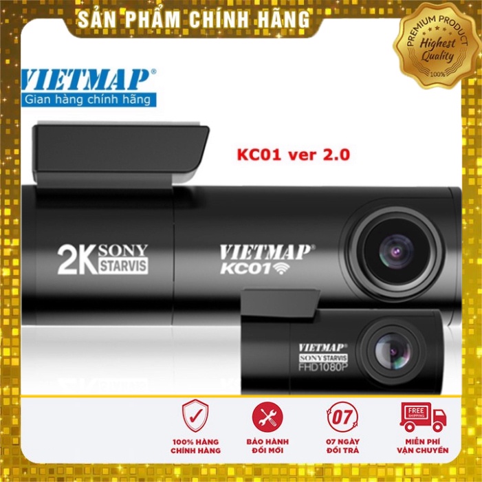 [ Shop Uy Tín ] VIETMAP KC01 v.2 Camera hành trình Cảnh Báo Giao Thông ver 2.0 Cảm biến 2K Sony Star
