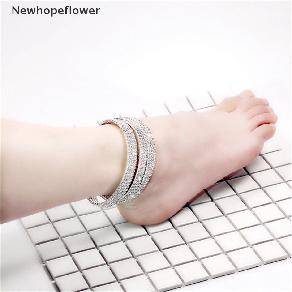 Lắc Chân Nhiều Lớp Đính Đá Pha Lê Thời Trang