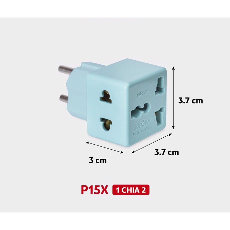 Ổ CHIA ĐIỆN THÔNG MINH P15 SOPOKA 1 CHIA 2 CỬA