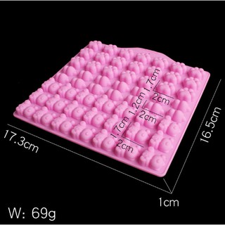 Khuôn silicon làm kẹo chíp chíp mẫu tổng hợp 3 hình mèo chân cún và kem