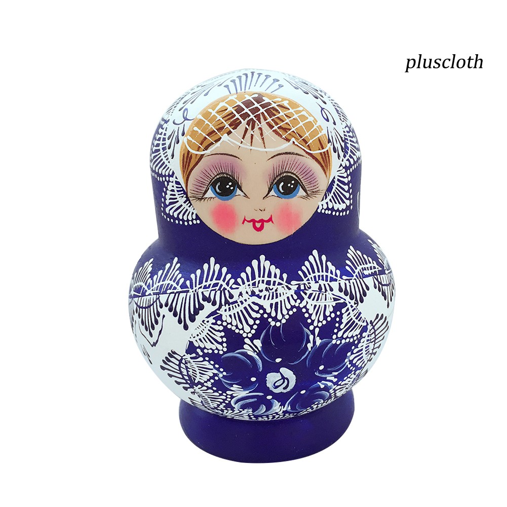 Bộ 10 Búp Bê Nga Matryoshka Lồng Vào Nhau Bằng Gỗ