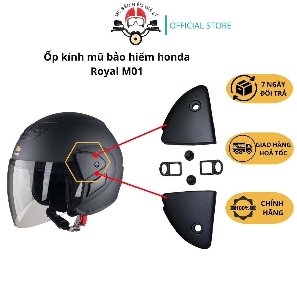 Phụ Kiện ốp kính mũ bảo hiểm Royal M01, Asia MT119, Honda 3/4