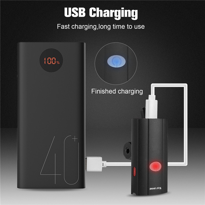 Đèn Pha LED Cho Xe Đạp WEST BIKING Có Thể Sạc Lại Qua USB Kích Thước