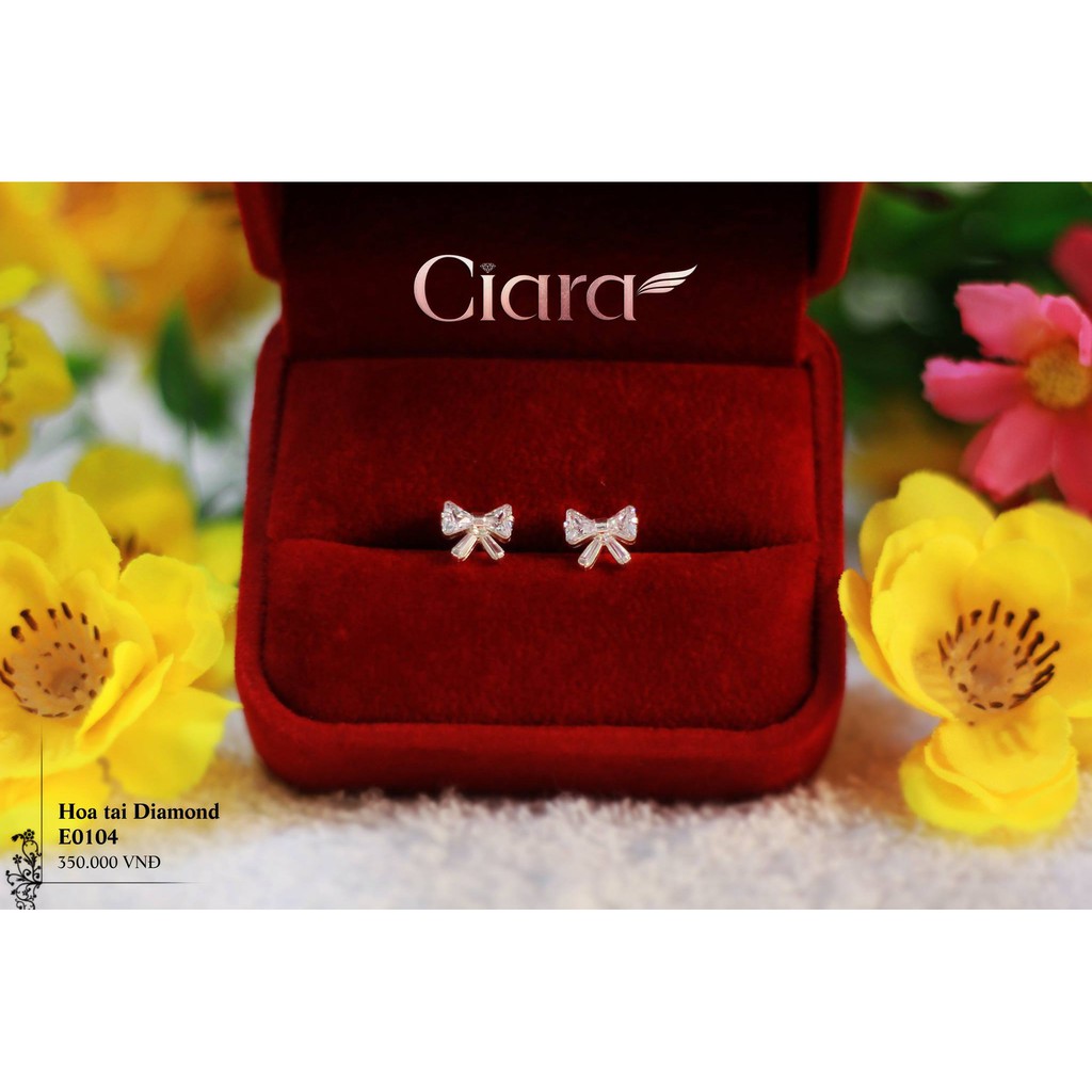 Bông tai bạc 925 hình nơ xinh xắn