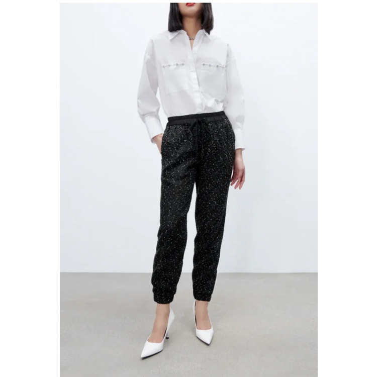 Zara Áo Sơ Mi Dài Tay Phối Túi Thời Trang Mùa Xuân 2022 3666058Áo blouse